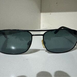Black Aviator Sunglasses Polaroid Brand Y2K 2000s Style Gropecore